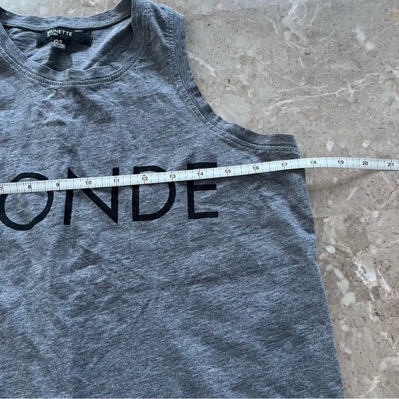 Brunette the label grey tank top Blonde tank top size xs/s Can fit a medium - Picture 7 of 8